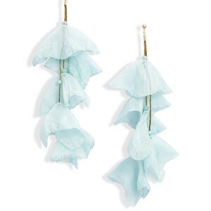 Elegant Blue Floral Drop Earrings Stella and Ruby Chiffon